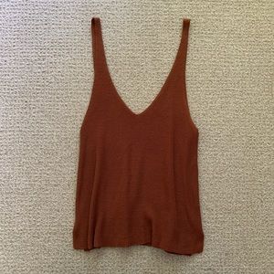 Burnt Orange Forever 21 Knit Tank Top